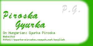 piroska gyurka business card
